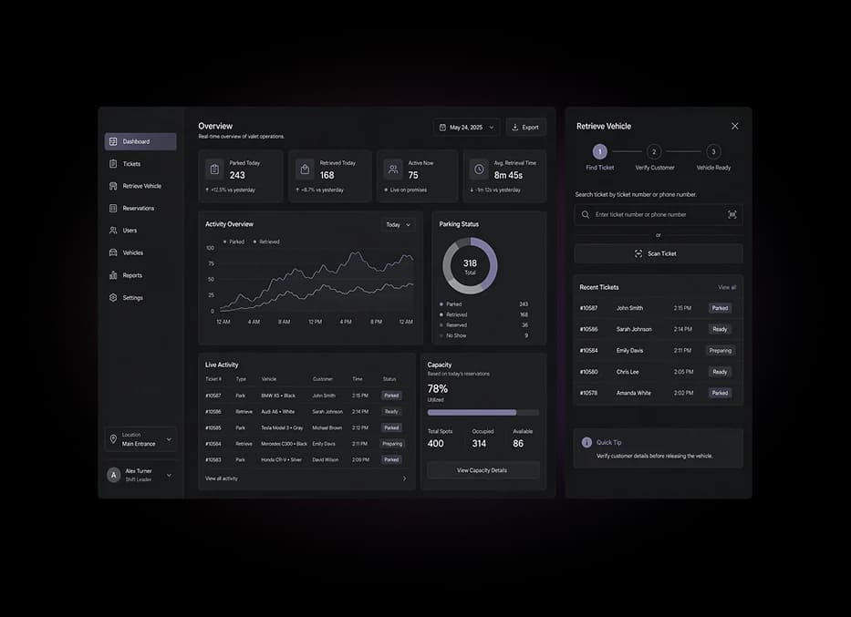 VALET PARKING SOFTWARE